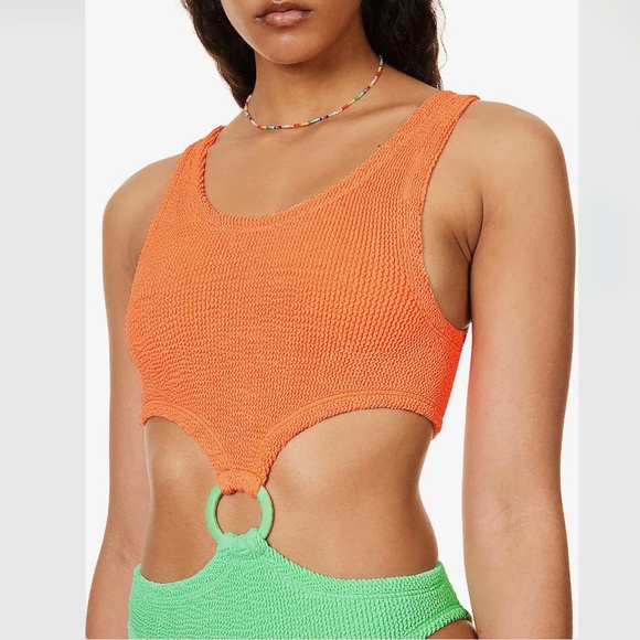 Hunza G Paige Swimsuit One Piece Ring-Loop NEW One Size - Picture 2 of 5